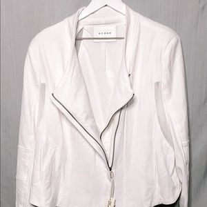 NWT BlankNYC Mesh Panel Moto Jacket, White 2x Plus
